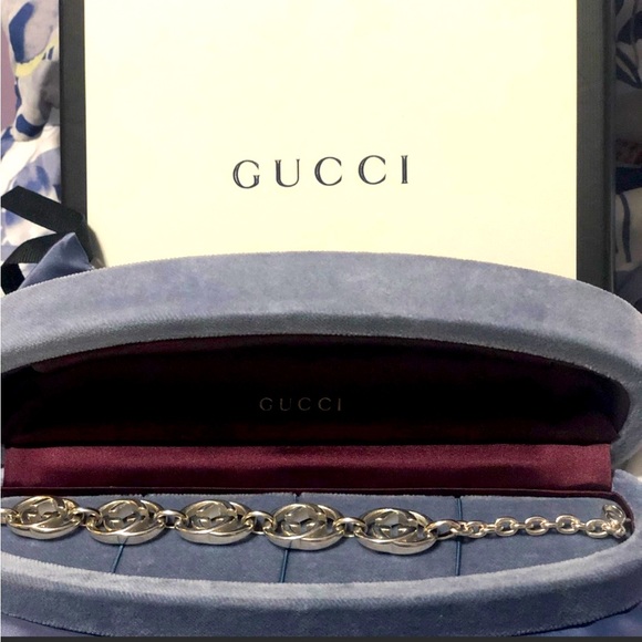 Gucci Jewelry - New Gucci Brit G Logo Bracelet 925 Sterling Silver